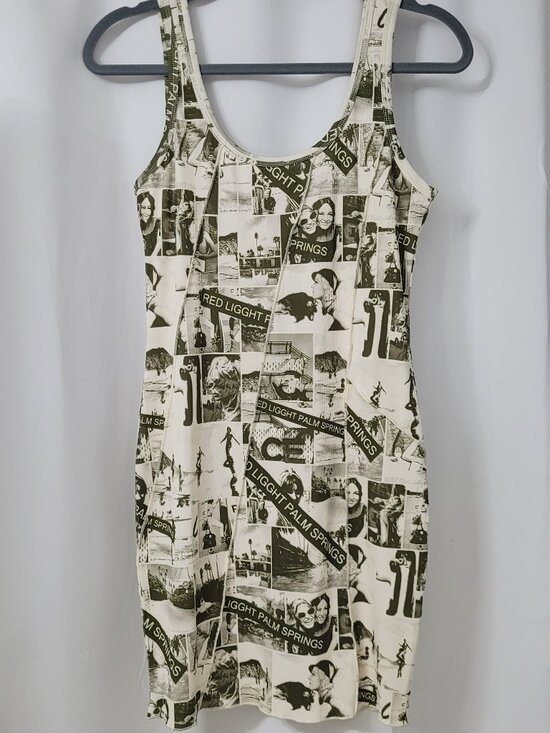 Pretty Garbage Dresses & Skirts - Pretty Garbage Vintage Photo Collage Print Bodycon Mini Dress